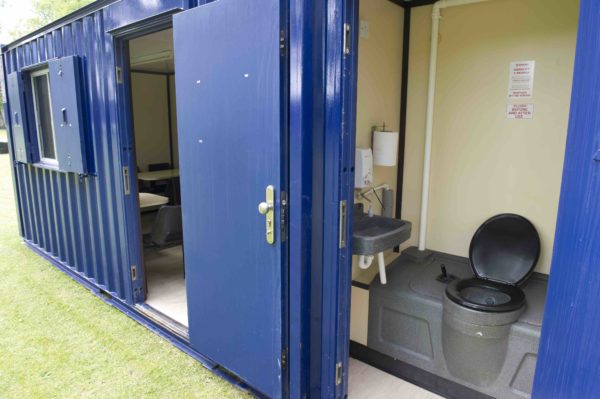 Toilets within a Scotbox office accommodation