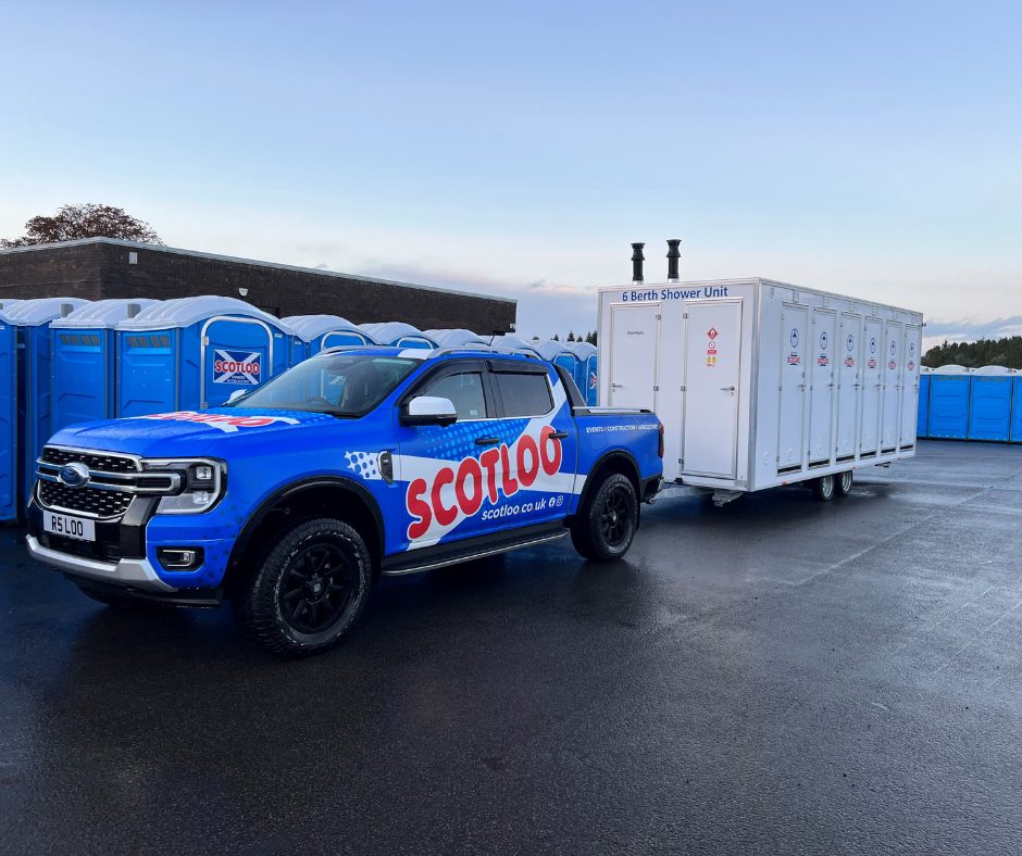 Scotloo/Scotbox Shower Trailer and Pick Up Truck